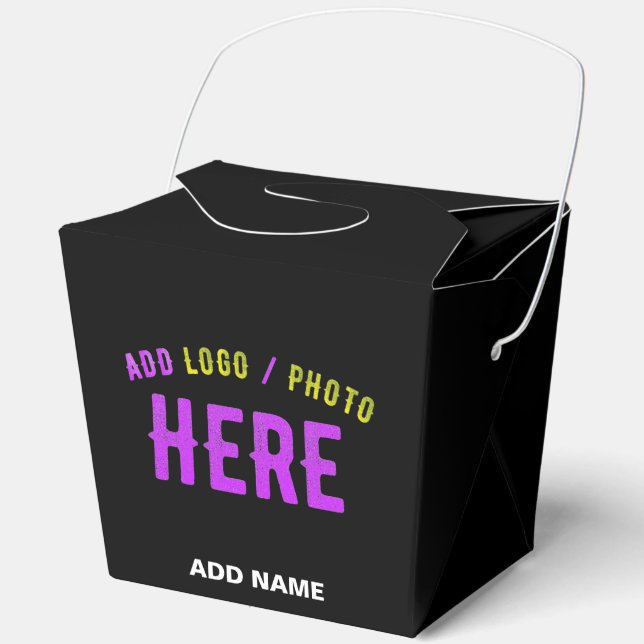 CAJA PARA REGALOS PERSONALIZABLE MODERNO ESTILO NEGRO VERIFICADO MAR (Anverso)