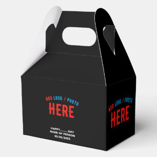 CAJA PARA REGALOS PERSONALIZABLE MODERNO ESTILO NEGRO VERIFICADO MAR