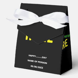 CAJA PARA REGALOS PERSONALIZABLE MODERNO ESTILO NEGRO VERIFICADO MAR