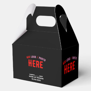 CAJA PARA REGALOS PERSONALIZABLE MODERNO ESTILO NEGRO VERIFICADO MAR