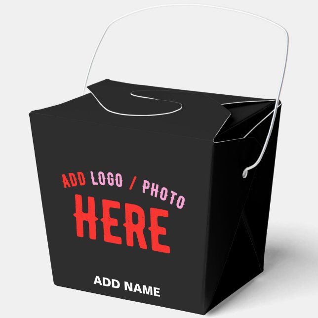 CAJA PARA REGALOS PERSONALIZABLE MODERNO ESTILO NEGRO VERIFICADO MAR (Anverso)