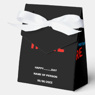 CAJA PARA REGALOS PERSONALIZABLE MODERNO ESTILO NEGRO VERIFICADO MAR