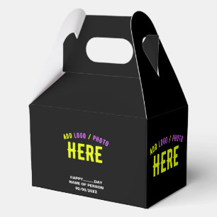CAJA PARA REGALOS PERSONALIZABLE MODERNO ESTILO NEGRO VERIFICADO MAR