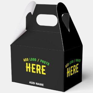 CAJA PARA REGALOS PERSONALIZABLE MODERNO ESTILO NEGRO VERIFICADO MAR
