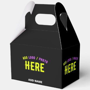 CAJA PARA REGALOS PERSONALIZABLE MODERNO ESTILO NEGRO VERIFICADO MAR