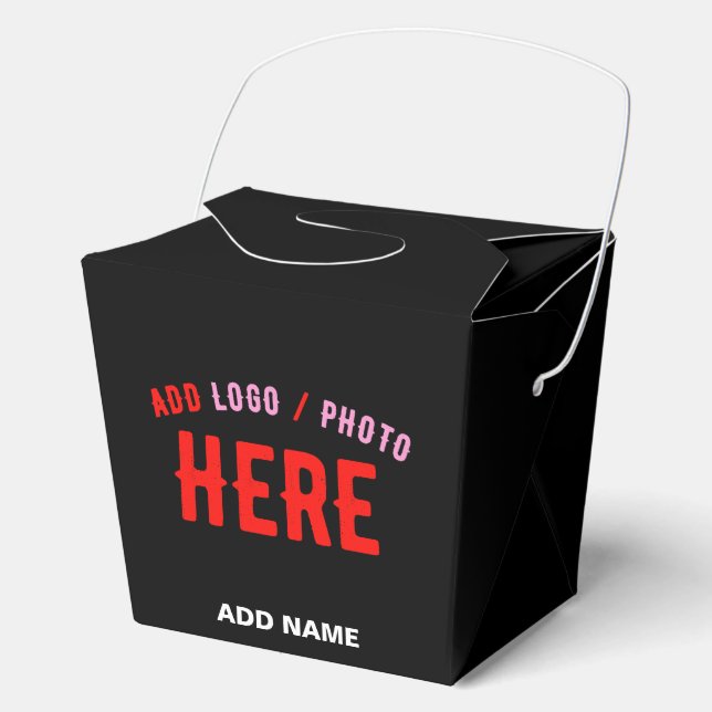 CAJA PARA REGALOS PERSONALIZABLE MODERNO ESTILO NEGRO VERIFICADO MAR (Anverso)