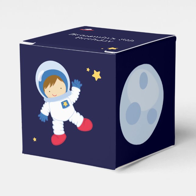 Caja Para Regalos Personalización de la fiesta de cumpleaños espacia (Costado Anverso)