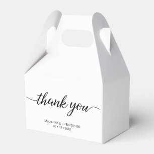 Caja Para Regalos Personalización Guión de Moda Gracias Boda
