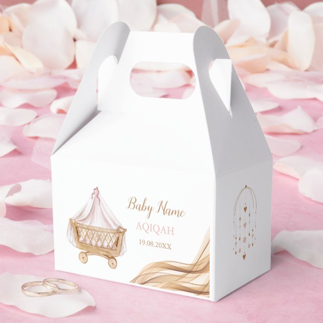 Caja Para Regalos Personalizado Aqiqah personalizada Baby Shower isl (Boda)