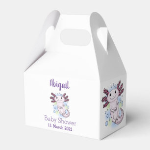 Caja Para Regalos Personalizado axolotópico rosa adorable
