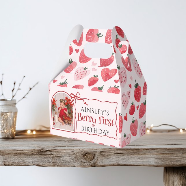 Caja Para Regalos Personalizado Berry First Coquette Pink Bow 1º cum (Subido por el creador)