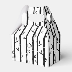 Caja Para Regalos Personalizado blanco y negro de bambú