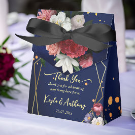 Caja Para Regalos Personalizado boda de rosas burdeos azul de la Mar