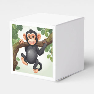 Caja Para Regalos Personalizado chimpancé loco gracioso