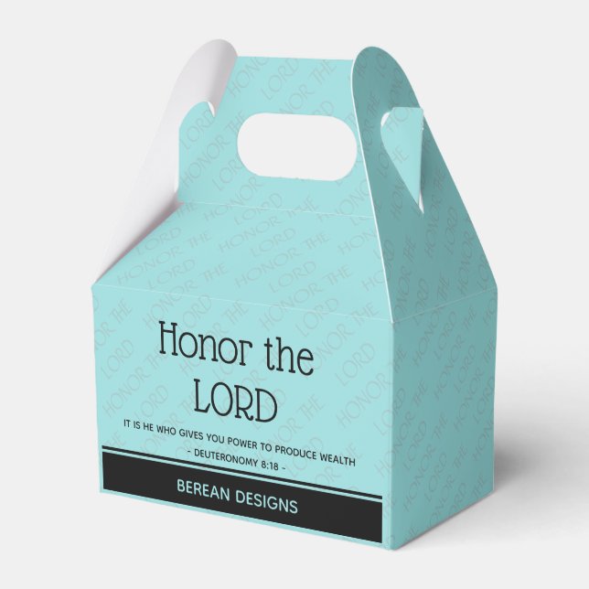 Caja Para Regalos Personalizado Christian HONOR HONOR JEHOVAH Añadir (Front Side)