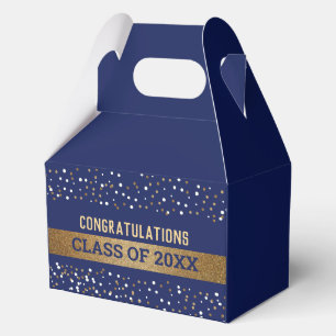 Caja Para Regalos Personalizado Clase de Graduado Azul Real Año