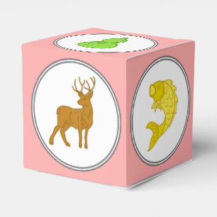 Caja Para Regalos Personalizado Color Pescado Gambas Cangrejo Dedo N