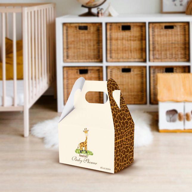 Caja Para Regalos Personalizado Cute Safari Giraffe Favor Box (Subido por el creador)