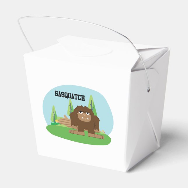 Caja Para Regalos Personalizado Cute Sasquatch (Reverso)