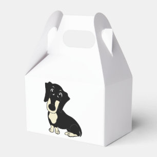 Caja Para Regalos personalizado dachshund negro y crema