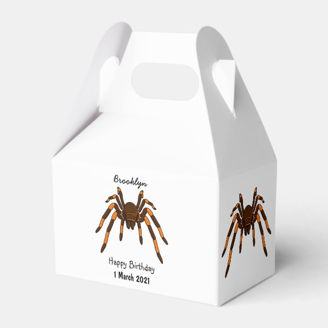 Caja Para Regalos Personalizado de araña tarántula arenosa marrón y  (Front Side)