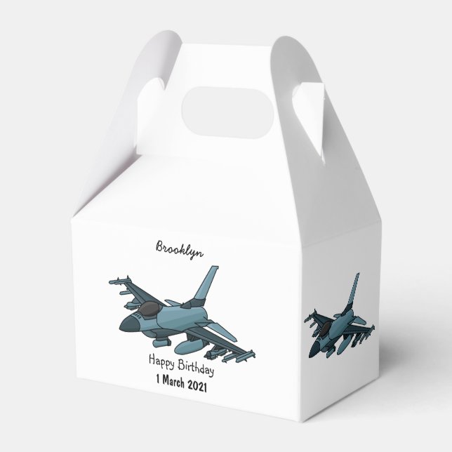 Caja Para Regalos Personalizado de avión de combate militar (Front Side)