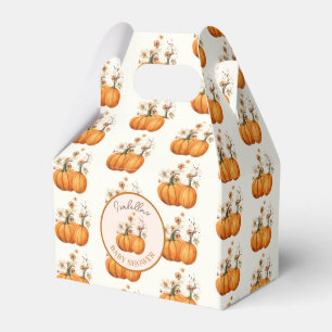 Caja Para Regalos Personalizado de Baby Shower floral de calabaza ot