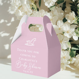 Caja Para Regalos Personalizado de caballo rosado lindo Baby Shower