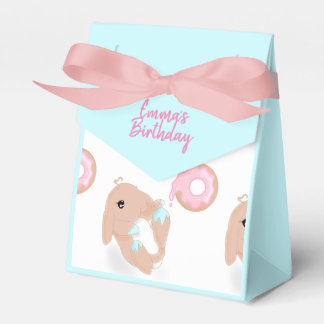 Caja Para Regalos Personalizado de Conejo Cute Bunny Girls Fiesta de