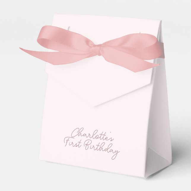 Caja Para Regalos Personalizado de Coquette Bow rosa (Front Side)
