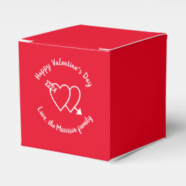 Caja Para Regalos Personalizado de corazones rojos feliz Día de San 