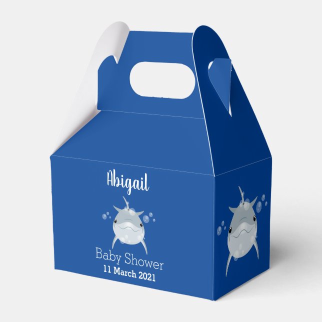 Caja Para Regalos Personalizado de delfín kawaii feliz (Front Side)