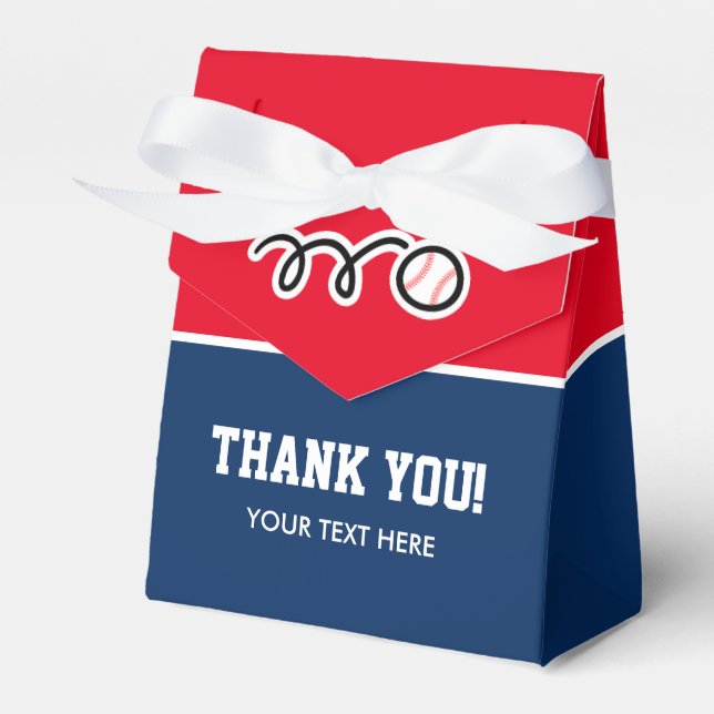 Caja Para Regalos Personalizado de deportes de béisbol, cumpleaños,  (Front Side)