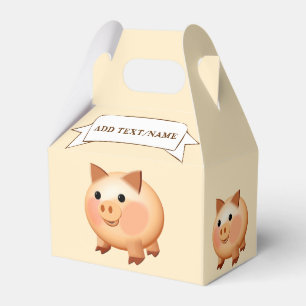 Caja Para Regalos Personalizado de dibujo de lechón