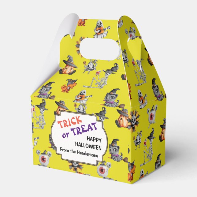 Caja Para Regalos Personalizado de diseño completo de Halloween (Front Side)