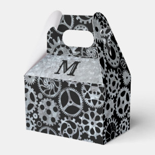 Caja Para Regalos Personalizado de engranajes de zinc plateado Steam