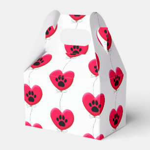 Caja Para Regalos Personalizado de globo rojo Black Dog Paw
