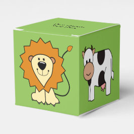 Caja Para Regalos Personalizado de ilustraciones de animales texto c