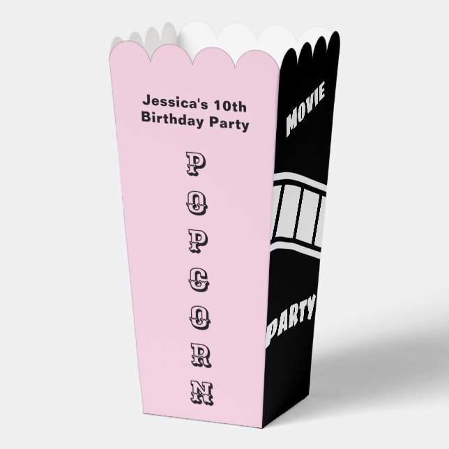 Caja Para Regalos Personalizado de la noche de Snack Movie Popcorn f (Anverso)