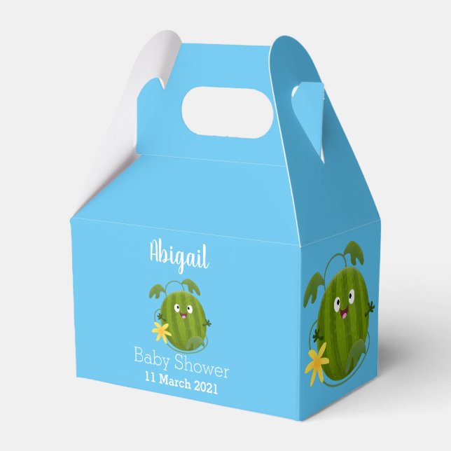 Caja Para Regalos Personalizado de la sandía sonriente alegre (Front Side)