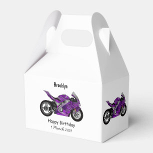 Caja Para Regalos Personalizado de motocicleta Purple