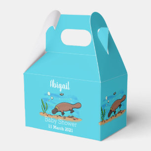 Caja Para Regalos Personalizado de natación de Platypus Cute