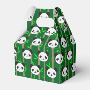 Caja Para Regalos Personalizado de patrón de bambú panda cúrito