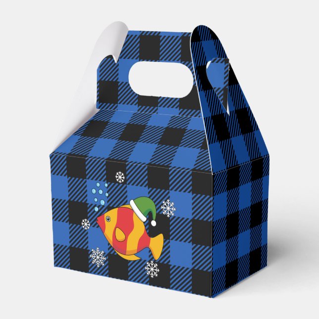Caja Para Regalos Personalizado de peces tropicales de Navidad en pa (Front Side)