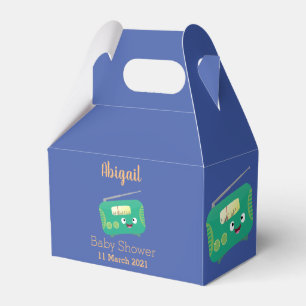 Caja Para Regalos Personalizado de radio retro alegre y gracioso