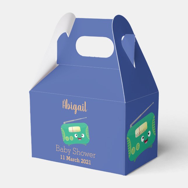Caja Para Regalos Personalizado de radio retro alegre y gracioso (Front Side)