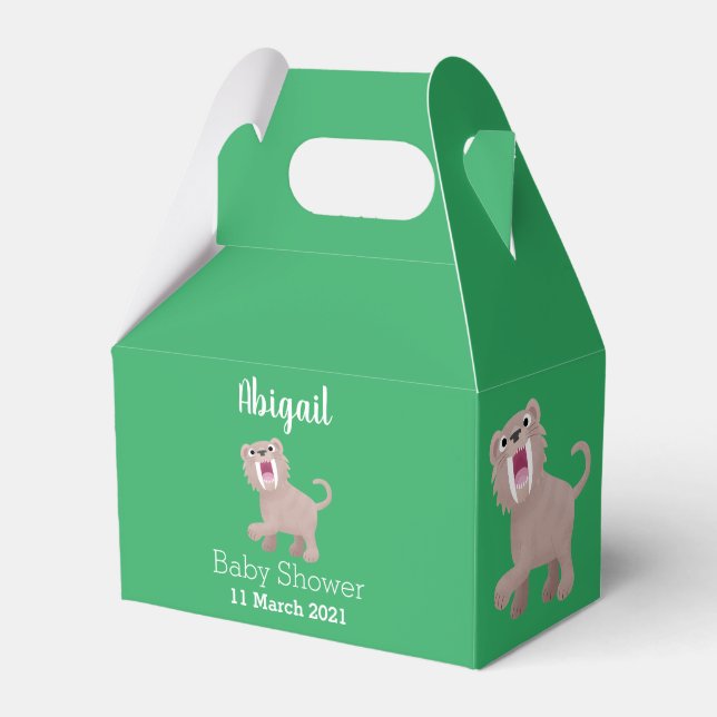 Caja Para Regalos Personalizado de Smilodon del tigre dientes de Cut (Front Side)