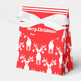 Caja Para Regalos Personalizado de texto rojo Pickleball Reindeers �
