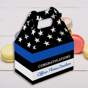 Caja Para Regalos Personalizado del Partido de Graduación de la Poli
