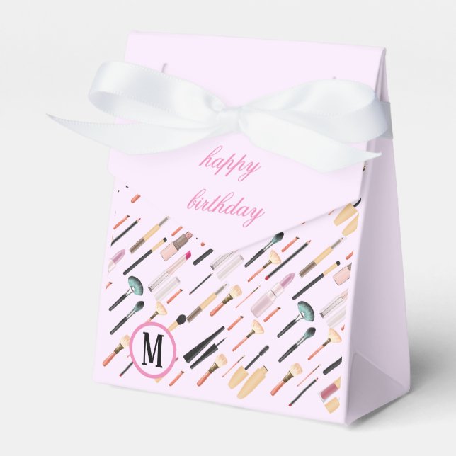 Caja Para Regalos Personalizado Elegante Glittering Beauty Makeup To (Front Side)